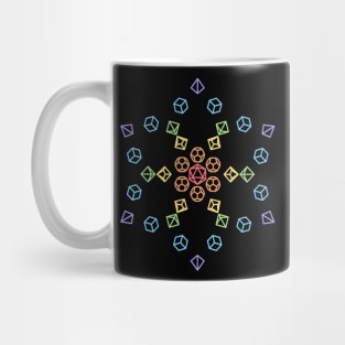 Flower Rainbow Polyhedral Dice Mug